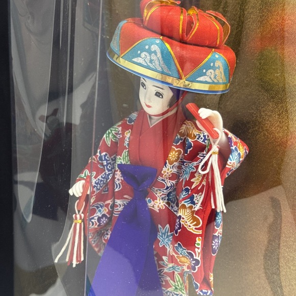 Ornament / Ryukyu Doll Fancy Large Kokeshi Okinawa Tropical Travel Souvenir Sigh - Picture 9 of 11